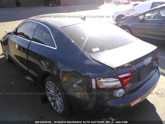 WAUDK78T59A026259 - 2009 AUDI A5 GRAY photo 3