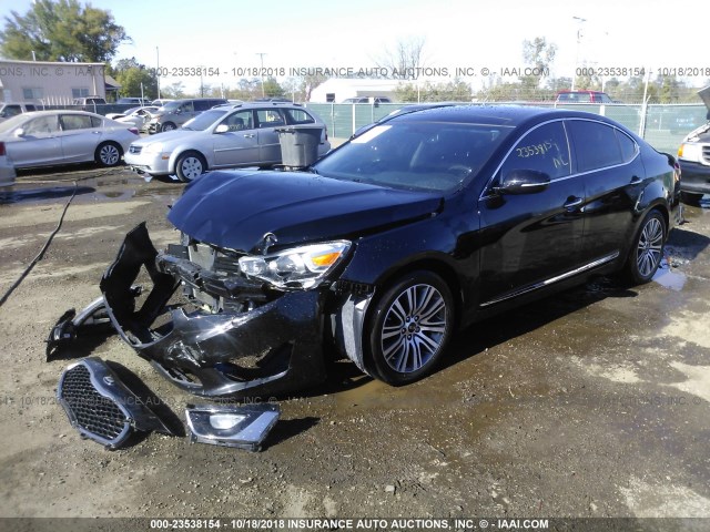 KNALN4D7XG5208622 - 2016 KIA CADENZA LUXURY BLACK photo 2