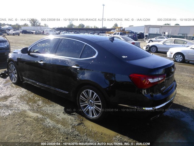 KNALN4D7XG5208622 - 2016 KIA CADENZA LUXURY BLACK photo 3