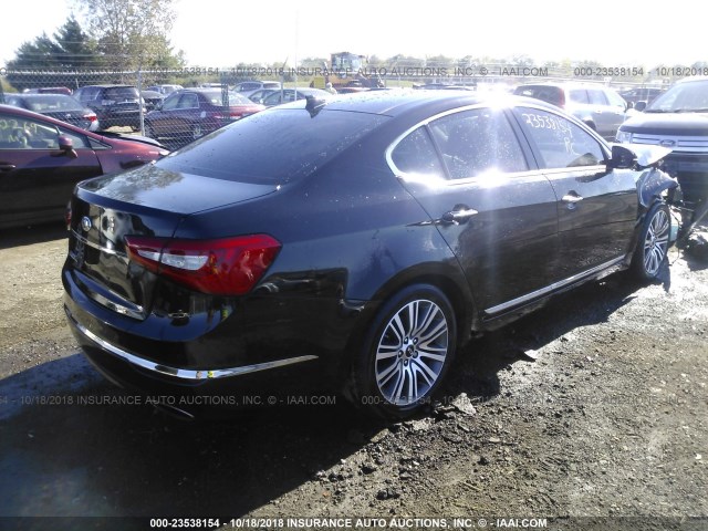 KNALN4D7XG5208622 - 2016 KIA CADENZA LUXURY BLACK photo 4