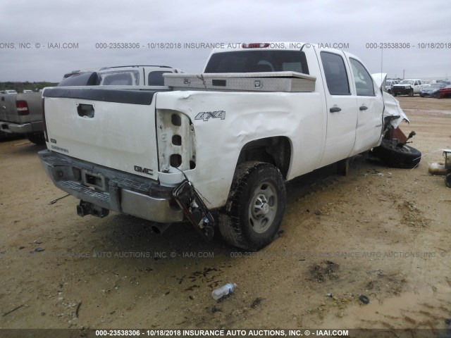 1GT12ZCG3CF193130 - 2012 GMC SIERRA K2500 HEAVY DUTY WHITE photo 4