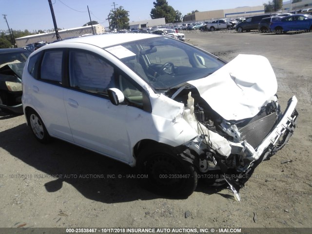 JHMGE8H39DC064568 - 2013 HONDA FIT WHITE photo 1