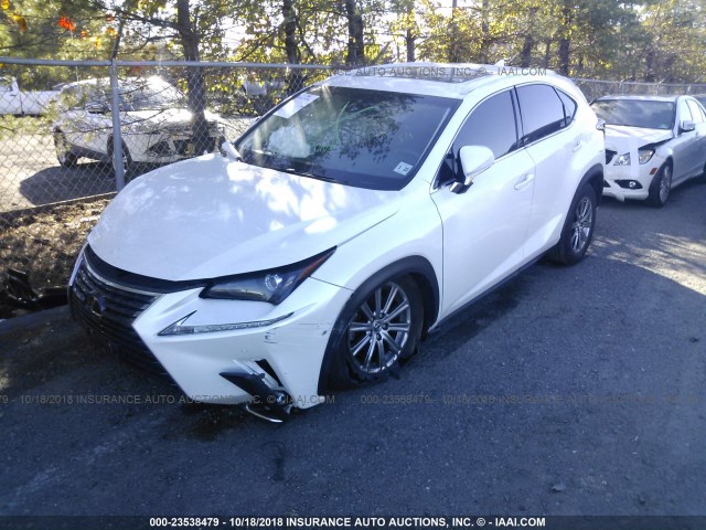 JTJBARBZ1J2158114 - 2018 LEXUS NX 300/BASE/F SPORT WHITE photo 2