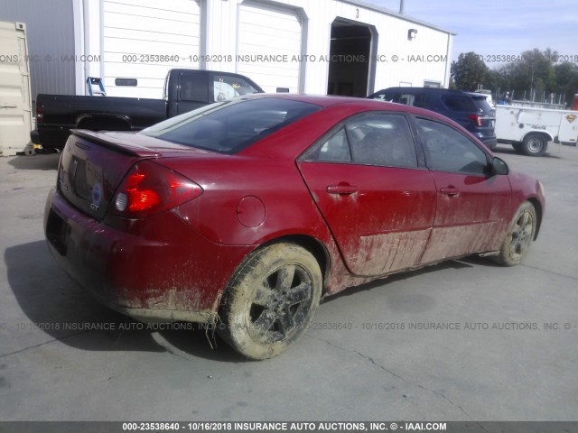 1G2ZH58N874205005 - 2007 PONTIAC G6 GT RED photo 4