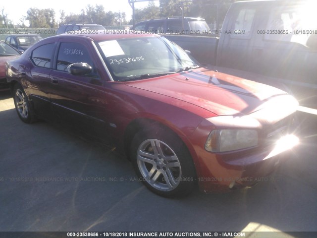 2B3KA43G36H245600 - 2006 DODGE CHARGER SE/SXT BURGUNDY photo 1