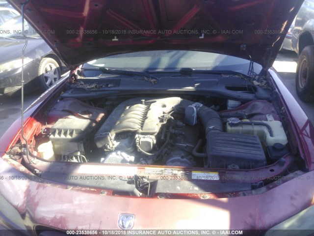 2B3KA43G36H245600 - 2006 DODGE CHARGER SE/SXT BURGUNDY photo 10