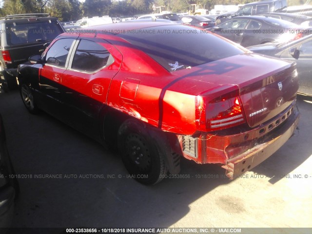 2B3KA43G36H245600 - 2006 DODGE CHARGER SE/SXT BURGUNDY photo 3