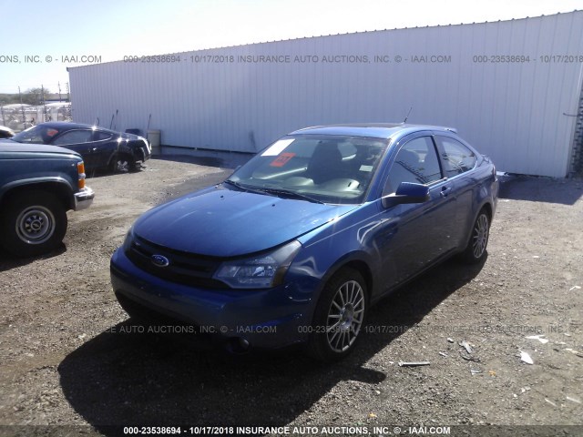 1FAHP33N49W190098 - 2009 FORD FOCUS SES BLUE photo 2