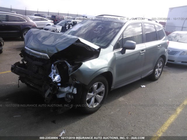JF2SJAHC7EH445081 - 2014 SUBARU FORESTER 2.5I LIMITED GREEN photo 2