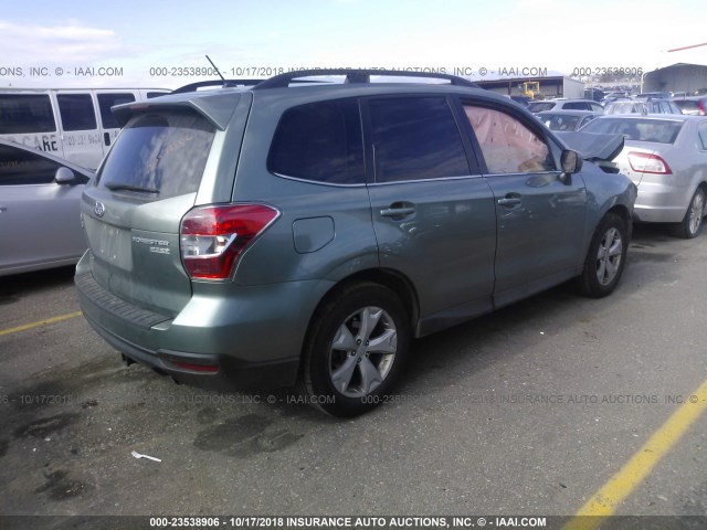 JF2SJAHC7EH445081 - 2014 SUBARU FORESTER 2.5I LIMITED GREEN photo 4