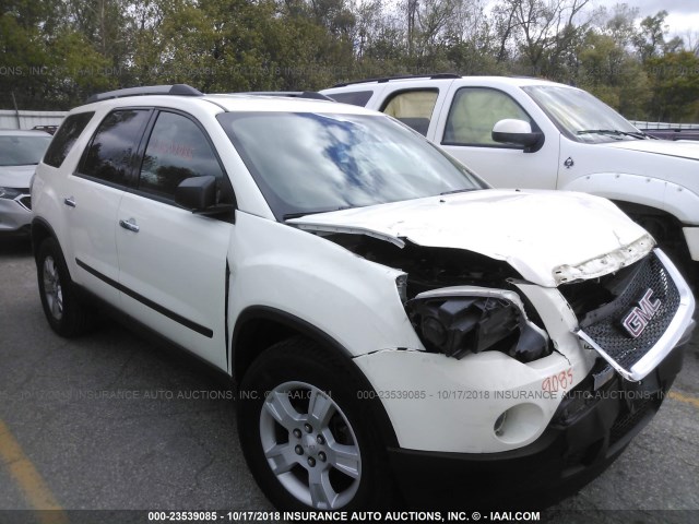 1GKLRKED3AJ184778 - 2010 GMC ACADIA SL WHITE photo 1