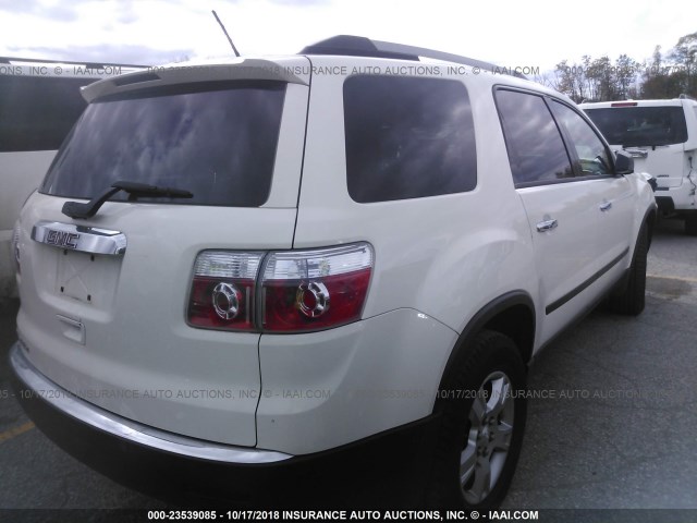 1GKLRKED3AJ184778 - 2010 GMC ACADIA SL WHITE photo 4