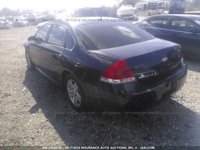 2G1WB5E32E1183653 - 2014 CHEVROLET IMPALA LIMITED LT BLACK photo 3