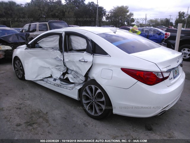 5NPEC4AB7DH750251 - 2013 HYUNDAI SONATA SE/LIMITED 白色 照片 3