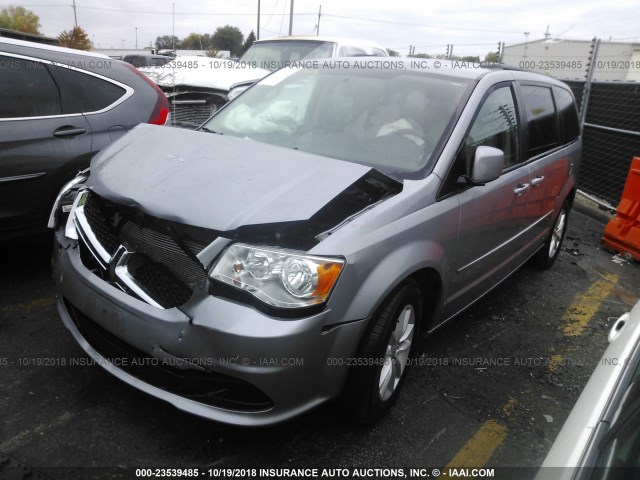 2C4RDGCG4FR518589 - 2015 DODGE GRAND CARAVAN SXT GRAY photo 2