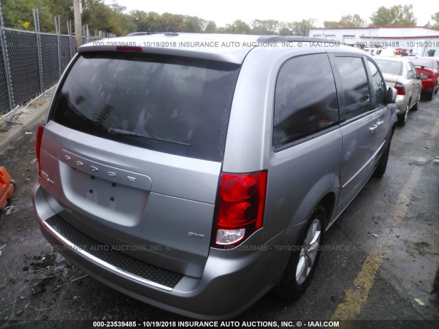 2C4RDGCG4FR518589 - 2015 DODGE GRAND CARAVAN SXT GRAY photo 4