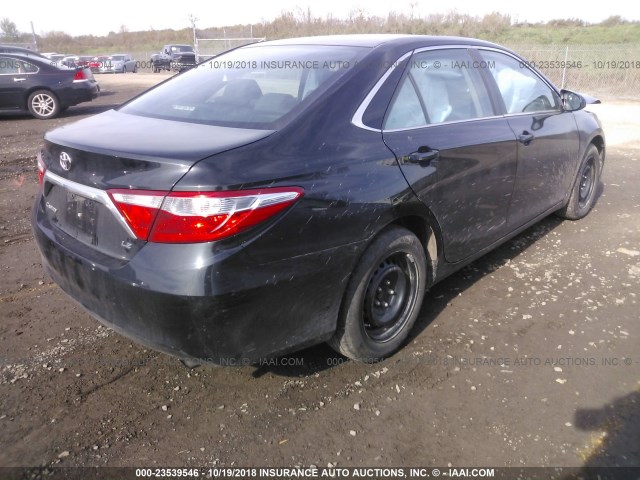4T4BF1FK2FR493110 - 2015 TOYOTA CAMRY LE/XLE/SE/XSE BLACK photo 4