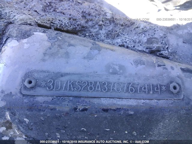 3D7KS28A37G767414 - 2007 DODGE RAM 2500 ST/SLT 红色 照片 9