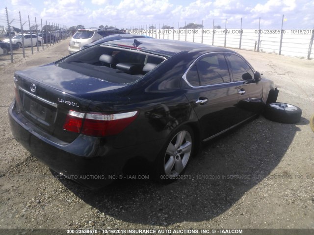 JTHGL46F285024225 - 2008 LEXUS LS 460L BLACK photo 4