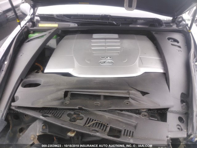 JTHBL46F285064282 - 2008 LEXUS LS 460 GRAY photo 10