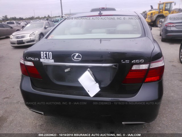 JTHBL46F285064282 - 2008 LEXUS LS 460 GRAY photo 6