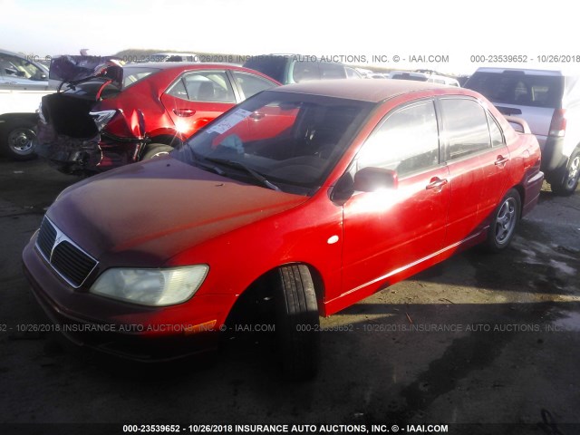 JA3AJ86E13U121649 - 2003 MITSUBISHI LANCER OZ RALLY RED photo 2