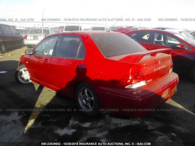 JA3AJ86E13U121649 - 2003 MITSUBISHI LANCER OZ RALLY RED photo 3