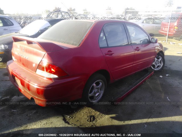 JA3AJ86E13U121649 - 2003 MITSUBISHI LANCER OZ RALLY RED photo 4