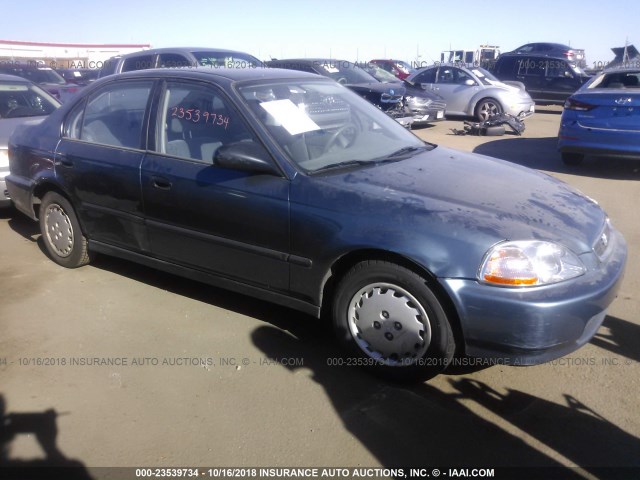 2HGEJ6526VH515198 - 1997 HONDA CIVIC DX BLUE photo 1