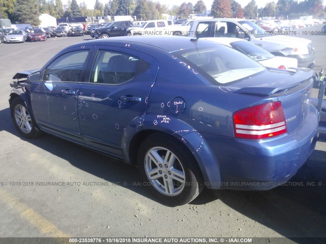 1B3CC5FB4AN185962 - 2010 DODGE AVENGER R/T BLUE photo 3