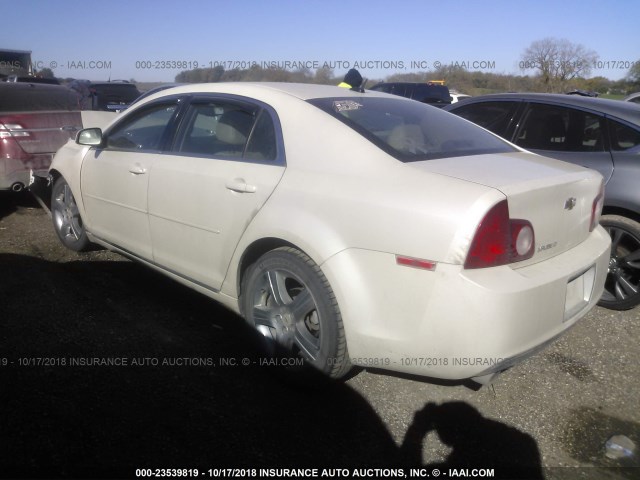 1G1ZD5E76BF383613 - 2011 CHEVROLET MALIBU 2LT WHITE photo 3