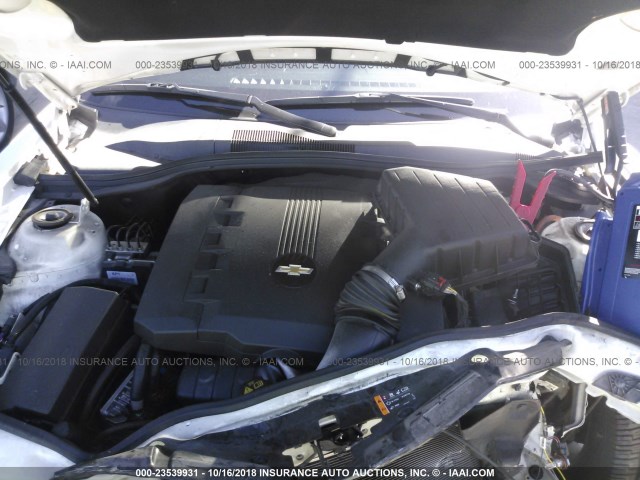 2G1FA1E39E9310119 - 2014 CHEVROLET CAMARO LS WHITE photo 10