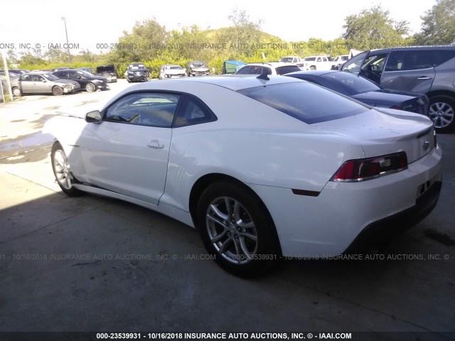 2G1FA1E39E9310119 - 2014 CHEVROLET CAMARO LS WHITE photo 3