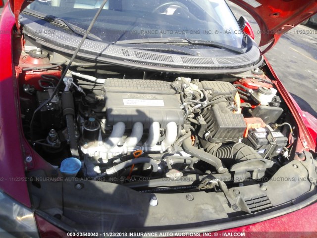 JHMZF1C65BS011674 - 2011 HONDA CR-Z EX RED photo 10