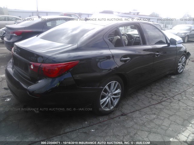 JN1BV7AP9EM677050 - 2014 INFINITI Q50 PREMIUM/SPORT BLACK photo 4