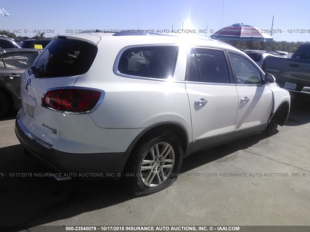 5GAER13D39J107049 - 2009 BUICK ENCLAVE CX WHITE photo 4