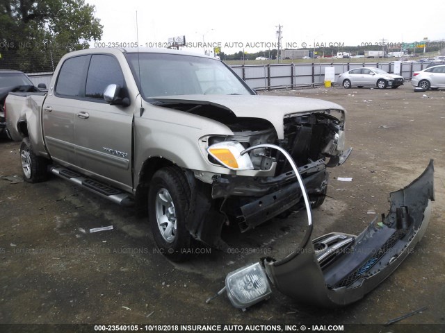 5TBET34195S492672 - 2005 TOYOTA TUNDRA DOUBLE CAB SR5 GOLD photo 1