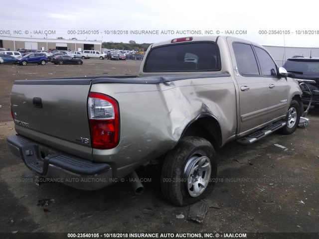 5TBET34195S492672 - 2005 TOYOTA TUNDRA DOUBLE CAB SR5 GOLD photo 4