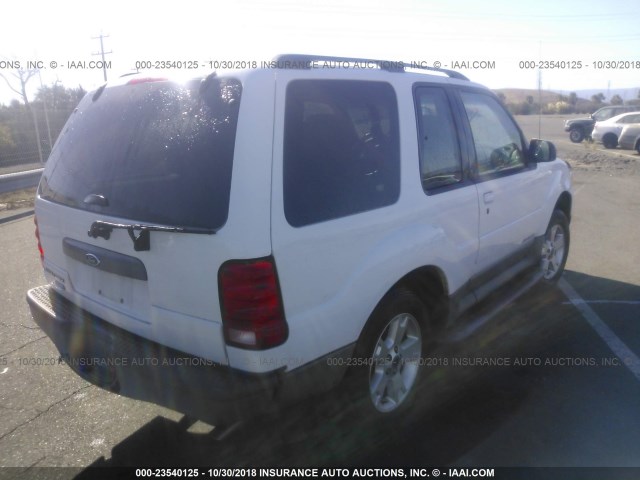 1FMCU70E91UA56188 - 2001 FORD EXPLORER SPORT WHITE photo 4