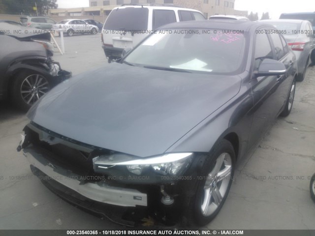 WBA3C1C52EK113748 - 2014 BMW 328 I SULEV GRAY photo 2