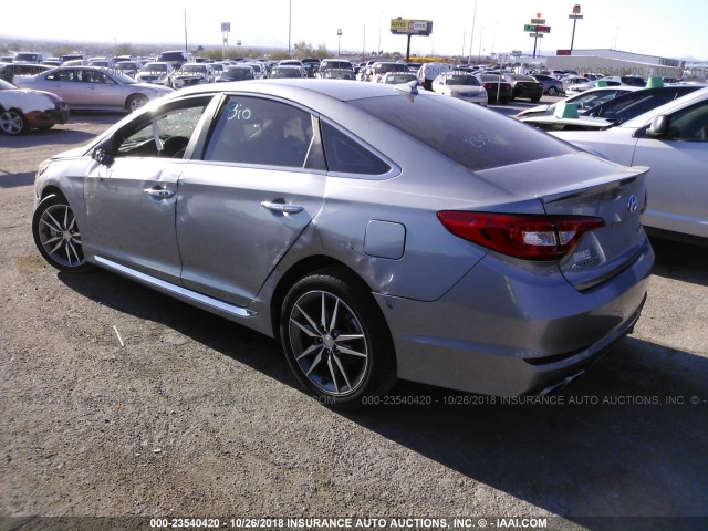 5NPE34AB7FH095933 - 2015 HYUNDAI SONATA SPORT/LIMITED GRAY photo 3