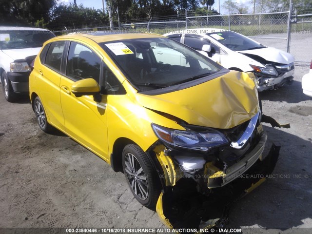 3HGGK5H84KM702985 - 2019 HONDA FIT EX YELLOW photo 1