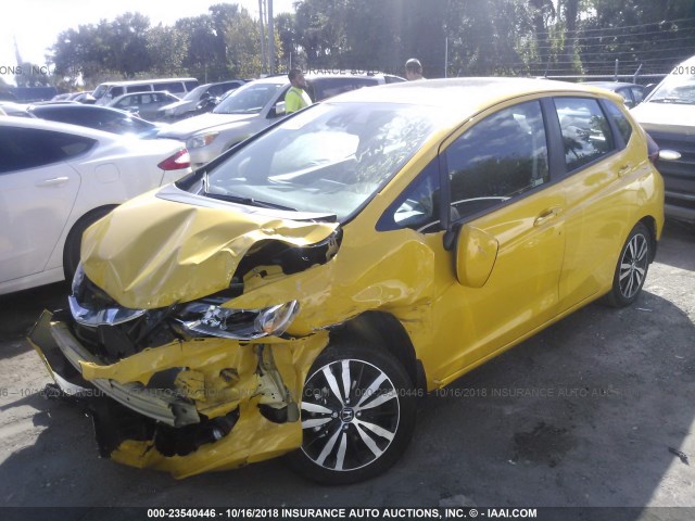 3HGGK5H84KM702985 - 2019 HONDA FIT EX YELLOW photo 2