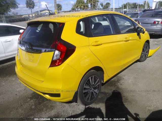 3HGGK5H84KM702985 - 2019 HONDA FIT EX YELLOW photo 4