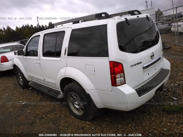 5N1AR18U19C613288 - 2009 NISSAN PATHFINDER S/LE/SE WHITE photo 3