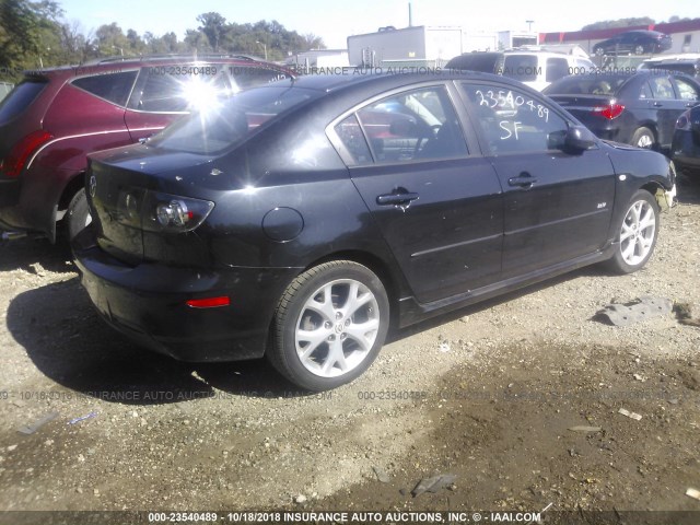 JM1BK323981154773 - 2008 MAZDA 3 S BLACK photo 4