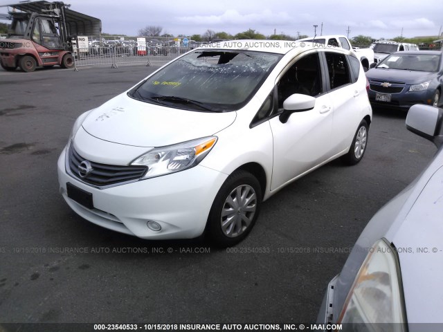 3N1CE2CP1FL414874 - 2015 NISSAN VERSA NOTE S/S PLUS/SV/SL/SR WHITE photo 2