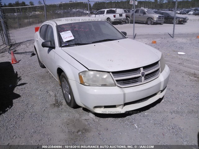 1B3LC46K18N586440 - 2008 DODGE AVENGER WHITE photo 1