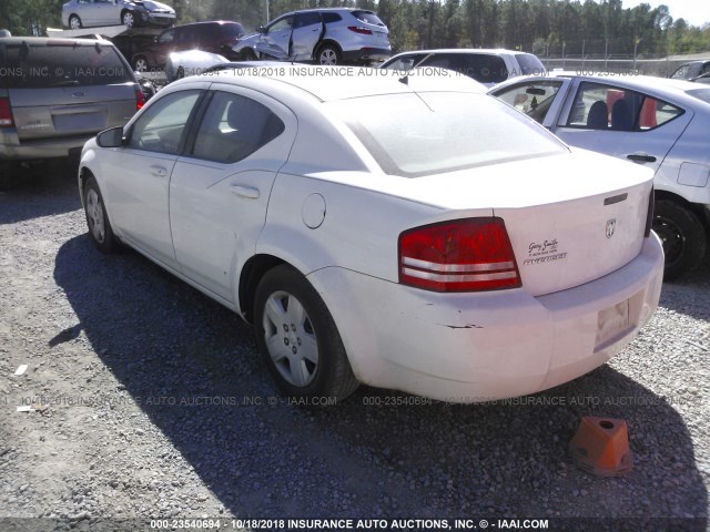 1B3LC46K18N586440 - 2008 DODGE AVENGER WHITE photo 3