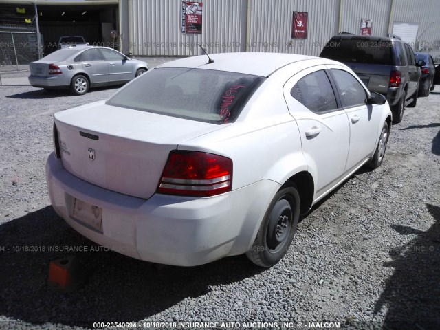 1B3LC46K18N586440 - 2008 DODGE AVENGER WHITE photo 4